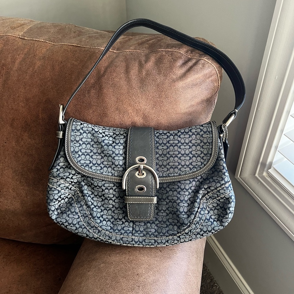 Navy Coach Shoulder Bag- Excellent Condition